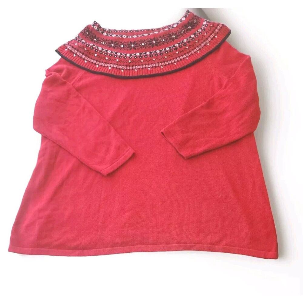 Fashion Bug Womens Holidays Christmas Sweater Plus Size 4X